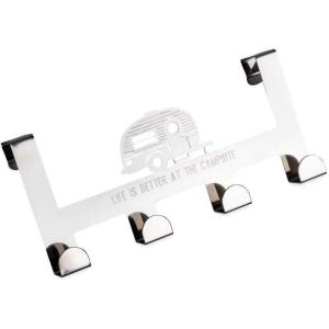 imageCamco Life is Better at The Campsite OverTheCabinet Hooks  Ideal for Small Spaces  Made of Durable Stainless Steel  53381 Silver MediumLarge