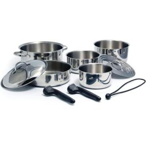 imageCamco Mfg 43921 Cookware 10 Pc Set Nesting Stainless SteelStainless Steel
