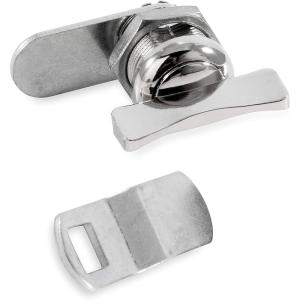 imageCamco Offset Cam Lock  Features an Easy Turn ThumbOperated Style Lock Includes a 58Inch Offset and a Straight CAM and Designed for NewReplacement Installations on RVs Boats and More 4433358 Inch