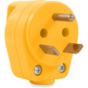 imageCamco Power Grip RV Mini Replacement Plug  Attach 30 Amp RV Plug to Existing 30 Amp RV Extension Cord  Features Ergonomic Designed Handle for Easy Gripping Rated for 125 V3750 W 55283