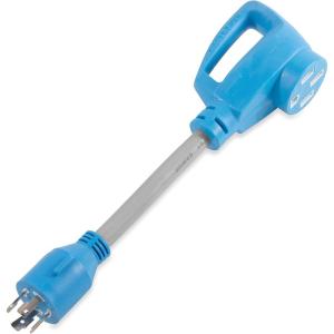 imageCamco PowerGrip Electric Vehicle Locking Generator Adapter  Features HeavyDuty PVC Sheath Construction a 30AMP Locking Male and a 50AMP Female Connection and is Rated for 125250 Volts 55441