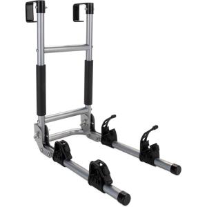 imageCamco RV Ladder Mount Bike Rack  Easily Holds 2 Bikes ampamp Folds for Convenient RV Storage  Max Weight Capacity of 60 lbs  Designed wHeavy Duty Steel 51492RV Ladder Mount Bike Rack