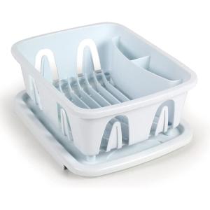 imageCamco RV Mini Dish Drainer ampamp Tray  Features a Sloped Drain Tray Design HeavyDuty Construction and is Ideal for Small Spaces Apartments Boats and More  White 43511One Size