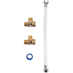 imageCamco RV Water Heater ByPass Kit  Features 12Inch Nylon Reinforced Hose ampamp Durable Brass Valves  Essential RV Winterization Tool  Compatible with 10 Gallon Tanks 35963