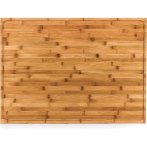 imageCamco Stove Top Cover  Features Adjustable Legs ampamp BuiltIn Juice Groove  Crafted of Natural Bamboo  Fits Most Stove Tops ampamp Measures 295 L x 2125 W x 25 H wfeet 43548