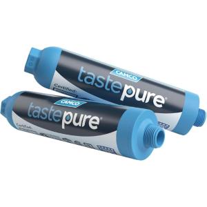 imageCamco Tastepure CamperRV Water Filter  Inline Water Filter Reduces Bad Taste Odor Chlorine ampamp Sediment  Ideal for RVs Campers Travel Trailers Boats  Made in the USA  4Pack 400422 Count Pack of 1