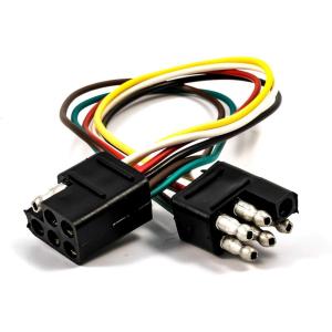 imageEazLift 5Way Flat Trailer Wire Extension  18Gauge Wires Measure 60inches Long  648566Way Square