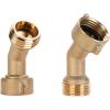 imageCamco 45 Degree Hose Elbow Eliminates Stress and Strain On RV Water Intake Hose Fittings Solid Brass 2260545 Degree Hose Elbow