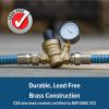 imageCamco Adjustable RVMarine Brass Water Pressure Regulator  Help Stop Damage to RVMarine Appliances Plumbing Fixtures and Hoses  Features Standard Garden Hose Threads for Simple Hookup  40058Water Pressure Regulator