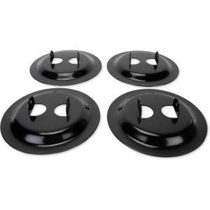 imageCamco HeavyDuty RV Stabilizing Jack Base Pads  Provides Greater Jack Stability  Made of Black PowderCoated Durable Steel  4Pack 57883