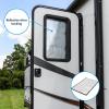 imageCamco Life is Better at The Campsite RV Door Window Light Blocking Shade  Helps Keep The Interior Temperature Cooler in Hot Weather  Provides Added Privacy  53051Retro Stars