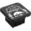 imageCamco Life is Better at The Campsite Hitch Receiver Cover  Protects Your Trailer Hitch Receiver from Debris Dirt Water and Rust  Life is Better at The Campsite Sketch Logo BlackSilver 53410Life is Better at the Campsite Sketch Logo