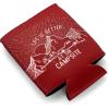 imageCamco Life is Better at The Campsite Sleeve  Neoprene Soda or Beer Coolie Fits 12 oz Cans Navy Blue and Gold Seal  53247Burgundy