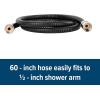 imageCamco RVMarine Flexible Replacement Shower Hose  Reinforced Construction  Measures 60Inches  Black 43745