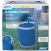 imageCamco Collapsible Bucket with Storage Case Durable Pop Up Bucket with Watertight Fabric Holds 3 Gallons of Water  Great for RVs Camping Fishing Boating Hiking and More  Blue 42993 Blank SkiBlue