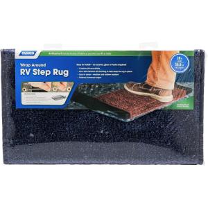imageCamco 42945 Gray Premium Wrap Around RV Step Rug Turf Material 22quot x 23quotBlue