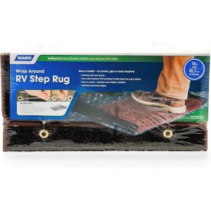 imageCamco 42945 Gray Premium Wrap Around RV Step Rug Turf Material 22quot x 23quotBrown