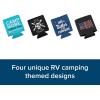 imageCamco Life is Better at The Campsite Cozie Can Cooler  Features a Soft Neoprene Material Unique RVThemed Designs and is Ideal for RVs Campers Travel Trailers Boats and More  4Pack 53418