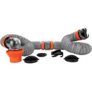 imageCamco Rhino X 20Ft CamperRV Sewer Hose Kit  2 10Ft Heavy Duty RV Septic Hoses  Designed to Hold Shape ampamp Stay inPlace  Includes 4in1 RV Adapter ampamp 360 Swivel RV Sewer Hose Fittings 39390