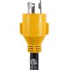 imageCamco 55272 12quot L530 AMP Locking 3Prong PlugTT30 30 AMP Standard Receptacle PowerGrip Generator AdapterOne Size