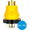 imageCamco Power Grip CamperRV 30A50A Locking Adapter  Compatible with 50Amp Locking Plugs  Weatherproof Connection  125 Volt  3750 Watt 55643