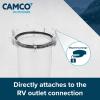 imageCamco RV Clear Sewage Hose Adapter  Extend Your Sewer Hose Outlet  See When the System is Fully Rinsed  5inch 395729  Inch