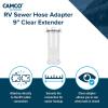 imageCamco RV Clear Sewage Hose Adapter  Extend Your Sewer Hose Outlet  See When the System is Fully Rinsed  5inch 395729  Inch
