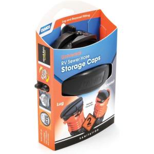 imageCamco RV Sewer Hose Storage Cap Set  Lug and Bayonet Caps  Allows You to Seal Both Ends of Your Sewer Hose Before Storing  Odor and Leak Proof Connection  2 Pack 39752Bayonet 1  Lug 1 Sewer Cap