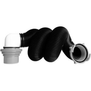 imageCamco RV Sewer Kit  Features PreAttached Fittings a 10Foot Sewer Hose Translucent Sewer Elbow with 4in1 Adapter and More 39551