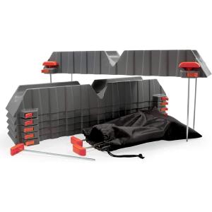 imageCamco Rhino Camper  RV Sewer Hose Support Kit  Supports Up to 20Feet of RV Sewer Hose  Features Nesting Design for Easy RV Storage ampamp Includes 6 30 Section w4 Stakes Each 4307120Foot