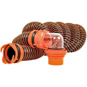 imageCamco RhinoEXTREME 5Foot CamperRV Sewer Hose  Features TPE Technology for Abrasion Resistance and Crush Protection  Includes PreAttached Rhino Swivel Fittings 3986515 Sewer Hose Kit
