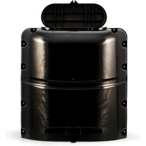 imageCamco Single CamperRV Propane Tank Cover  Features a Removable Top Panel ampamp HeavyDuty Polymer Design  Fits 20lb Steel Single Tanks 40578Black