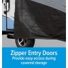 imageCamco ULTRAGuard Supreme RV Cover  Mini Travel Trailers Up to 17 7quot wFront Door Entry  Zipper Entry Doors ampamp Covered Air Vents  Polypropylene ampamp Dupont Tyvek  Storage Bag for RV Storage 56172Zipper Entry