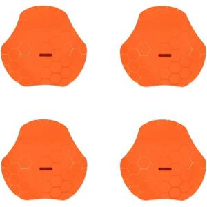 imageCamco 42260 RV Cover Gutter Spout Guard Kit with Adhesive RV Cover Reinforcement Strips  Protects Your RVs Gutter Spouts and Aids in RV Cover Installation OrangeGutter Spout Guards Only