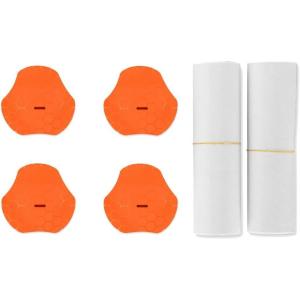 imageCamco 42260 RV Cover Gutter Spout Guard Kit with Adhesive RV Cover Reinforcement Strips  Protects Your RVs Gutter Spouts and Aids in RV Cover Installation OrangeGutter Spout Guard Kit