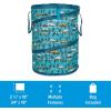 imageCamco PopUp Utility Container  Features Heavy Duty Liner ampamp Zipper Close Lid  Holds 30Gallon KitchenSize Trash Bags  Stands 2Ft Tall ampamp Collapses for RV Storage and Organization 42998Teal