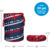 imageCamco PopUp Utility Container  Features Heavy Duty Liner ampamp Zipper Close Lid  Holds 30Gallon KitchenSize Trash Bags  Stands 2Ft Tall ampamp Collapses for RV Storage and Organization 42998Patriotic