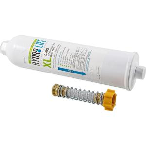 imageHydro Life Camco 52702 Hydroponics C85 XL Inline Hose Filter with Flexible Hose Protector  Promotes Healthy Plant Growth  Reduces Chlorine and Other Contaminants WhiteOne Size