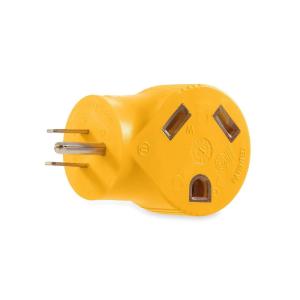imageCamco 55325 15 AMP Male  30 AMP Female 90 Degree Electrical Adapter YellowOne Size