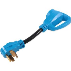 imageCamco 55451 Electric Vehicle Dogbone Dryer Plug Adapter with PowerGrip Handle 30Amp Male to 50Amp Female 12Inch  Safely Converts Your Electrical Connection Type
