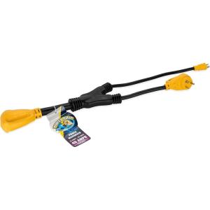 imageCamco PowerGrip CamperRV Maximizer 45Amp Adapter  Combines Power from 15Amp and 30Amp Outlets to Generate 45Amps 55025