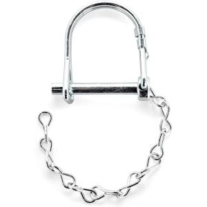 imageEazLift Small Coupler Lock Pin with Saver Chain  Safely secures Trailer latches  Features a Round Shaped Retainer pin  14inch Diameter  138inch usable Length  Durable Construction 48334One Size