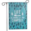 imageCamco Life Is Better at The Campsite RV Garden Flag  Features Unique Camper Themed Sketch Design  Waterproof 12Inches X 18Inches 53308