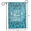 imageCamco Life Is Better at The Campsite RV Garden Flag  Features Unique Camper Themed Sketch Design  Waterproof 12Inches X 18Inches 53308