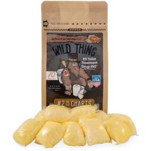 imageCamco 41472 Wild Thing RV Toilet Treatment DropIns 2 On The Charts  Provides a Smash Hit of Leather with a Sour Bass Note of Lemon  10 per Bag2 on the Charts