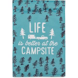 imageCamco Life Is Better at The Campsite RV Garden Flag  Features Unique Camper Themed Sketch Design  Waterproof 12Inches X 18Inches 53308