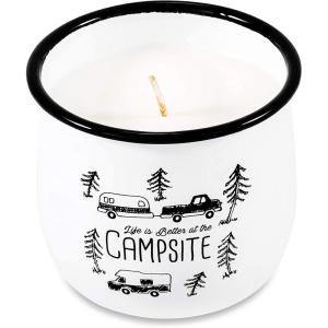 imageCamco Life is Better at The Campsite Citronella Candle  Helps Ward Off Mosquitoes  Made of Soybean Wax with a 100 Cotton Wick 53244 White
