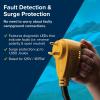imageCamco Power Grip RV 12 30Amp Circuit Analyzer Dogbone  Features Integrated Surge Protection amp Fault Indication 12 30Amp Male to 15Amp Female 125V  1875W 55461