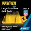 image:imageCamco Fasten Large RV Stabilizer Jack Pads 2Pack  Compatible wVarious Jacks amp RV Leveling Blocks on Any Terrain  Delivers 34 Lift amp Measures x 12 12 L x 17 14 W x 34 H 44540