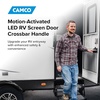 image:imageCamco MotionActivated LED RV Screen Door Crossbar Handle  Features Motion Activated LED Lighting amp Robust Aluminum Design  Adjustable Fit Compatible wMost RVs 2 AAA Battery not incl 42330Cross Bar with LED Light
